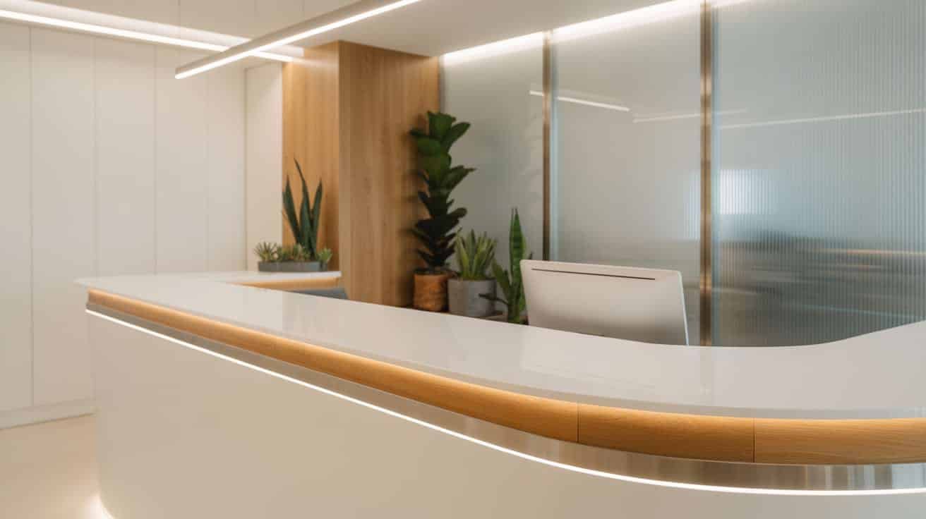 Dr SNA Clinic reception at 48 Wimpole Street London — Arthrosamid injection cost includes consultation and follow-up