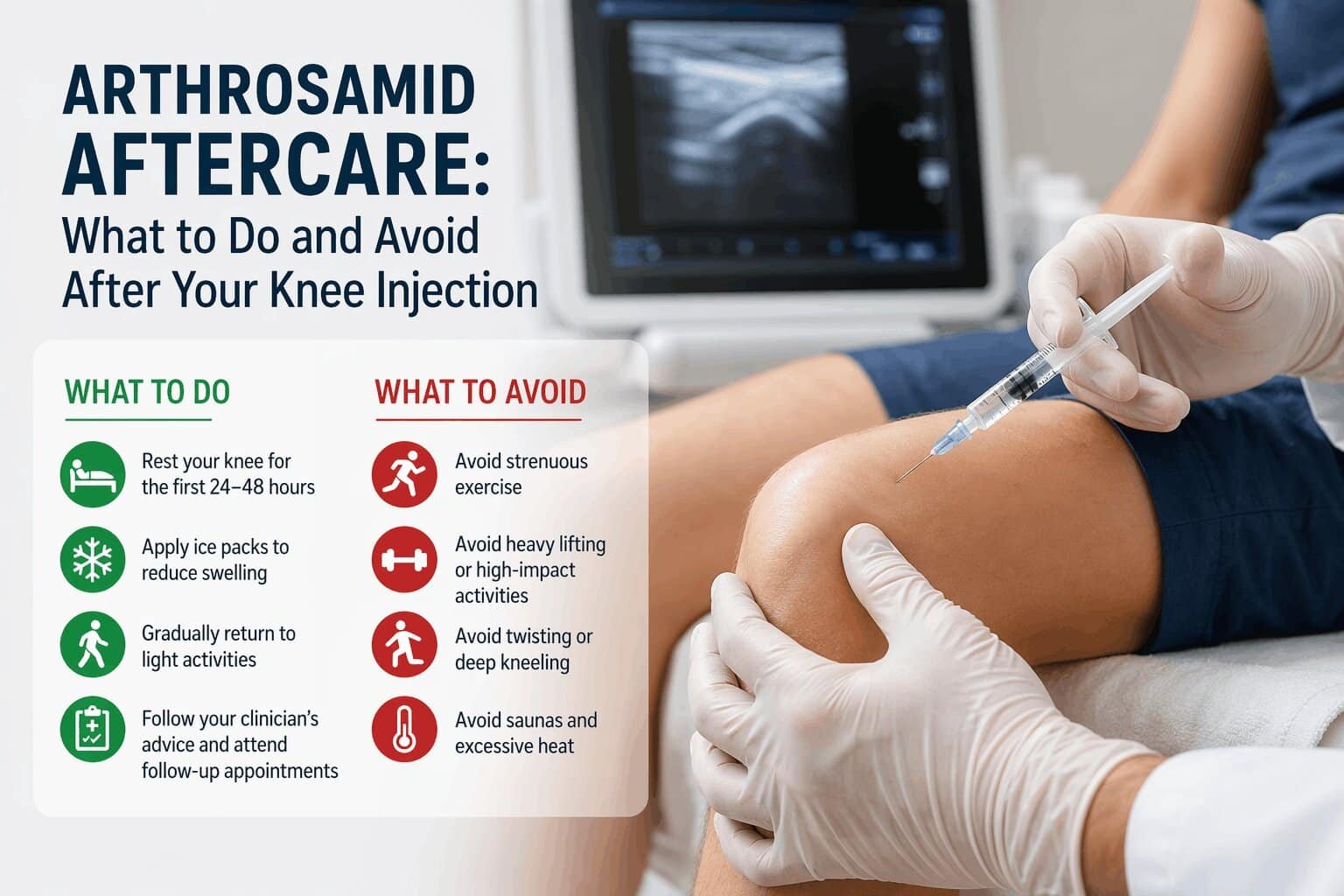Knee Injection Aftercare: Arthrosamid Recovery Tips You Must Follow