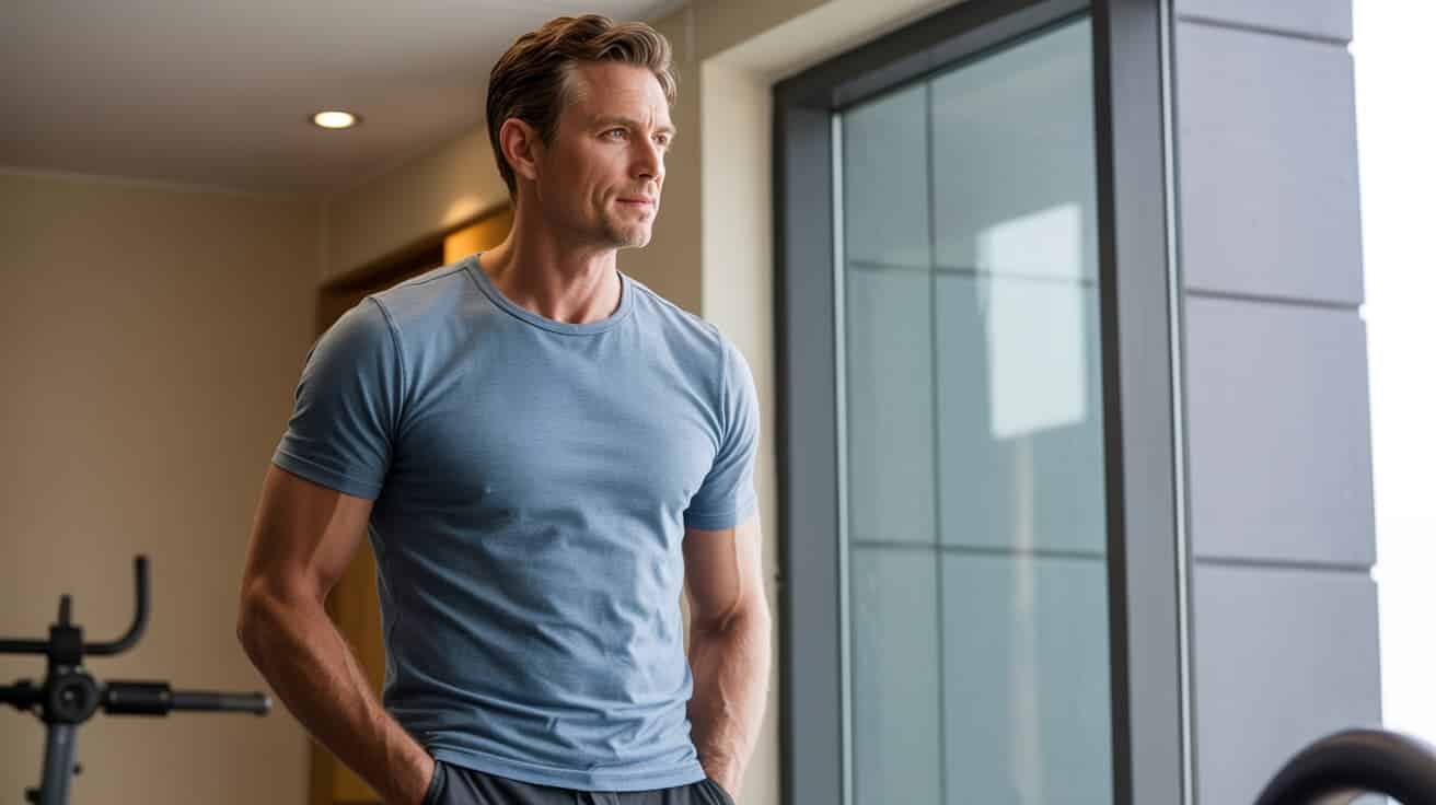 Healthy man in his 40s considering P-Shot treatment for erectile dysfunction and reduced sensitivity