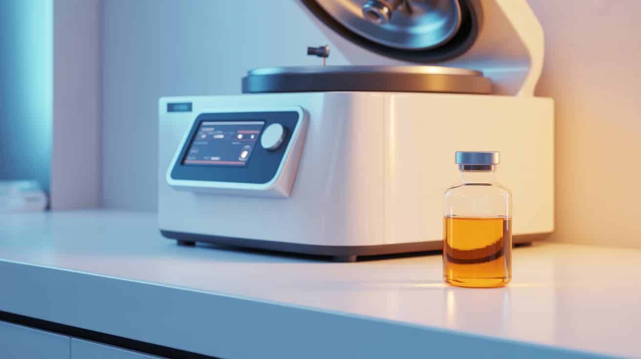 Centrifuge and PRP vial for P Shot treatment