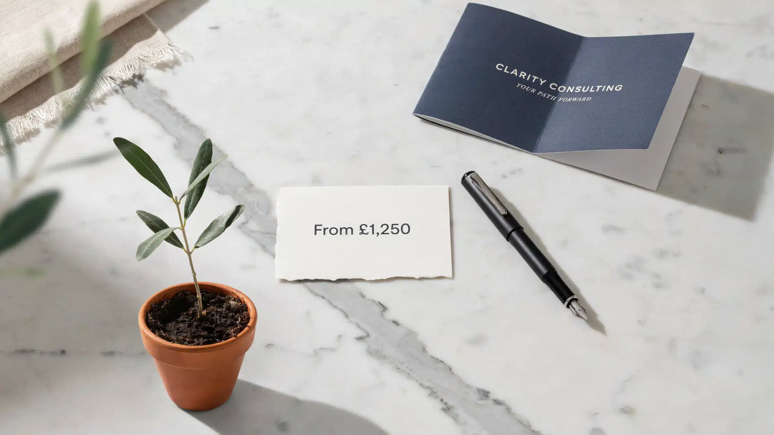Elegant price card showing P-Shot cost from £1,250 at Dr SNA Clinic London representing transparent and competitive Priapus Shot pricing with no hidden fees