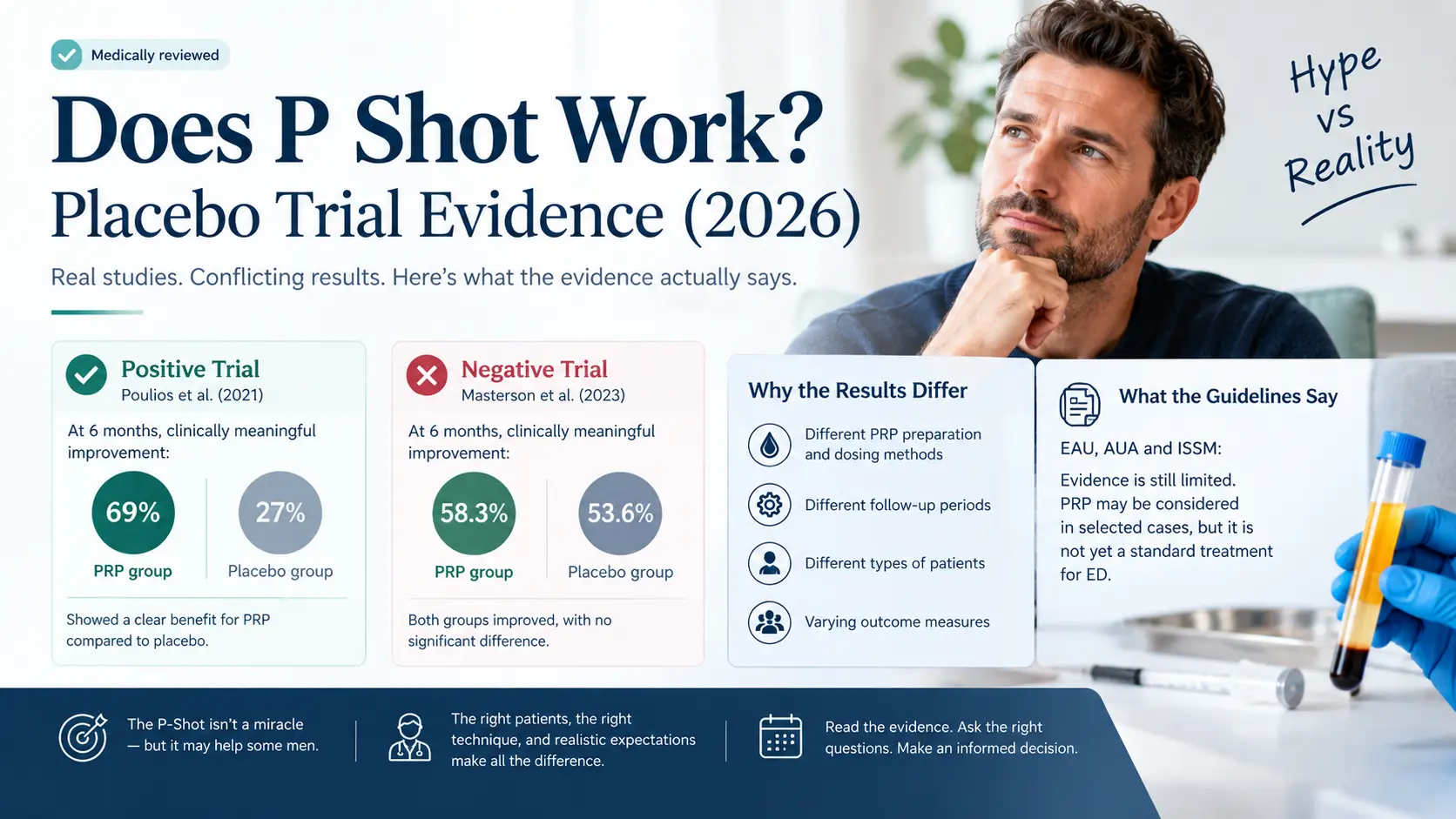 P Shot Versus Placebo Clinical Trial Evidence